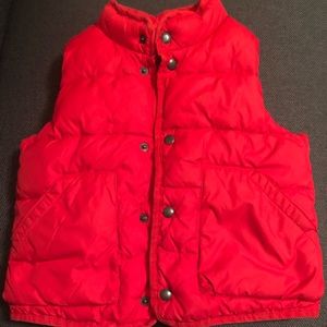 Red Gap Puffer Vest Sz 4